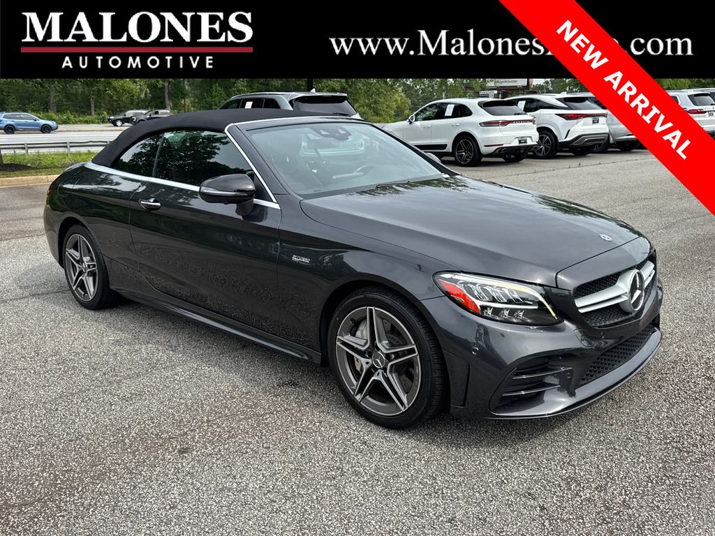 Graphite Gray Metallic 2019 Mercedes-Benz C-Class AMG C 43 Cabriolet 4MATIC Convertible All-Wheel Drive 9-Speed Automatic