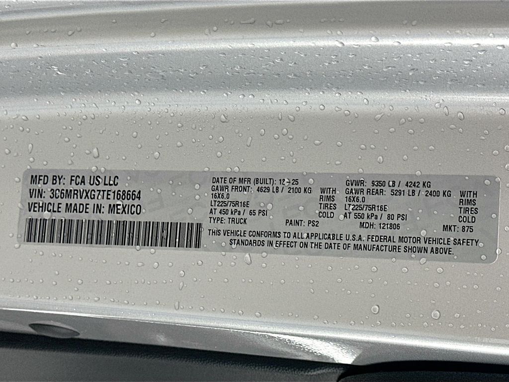 New 2026 Silver Ram High Roof 136 WB image 19