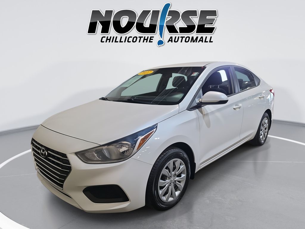 Frost White Pearl 2022 Hyundai Accent Sedan Front-Wheel Drive Continuously Variable Transmission