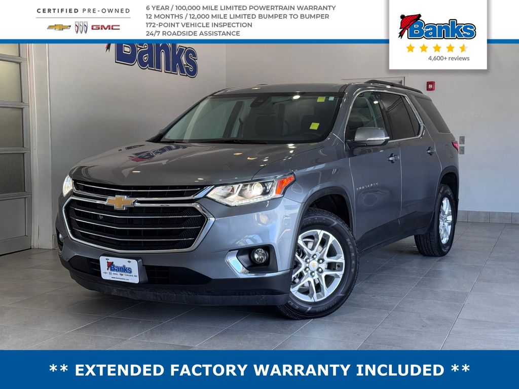 Gray (Satin Steel Metallic) 2021 Chevrolet Traverse LT Cloth AWD SUV / Crossover Four-Wheel Drive 9-Speed Automatic