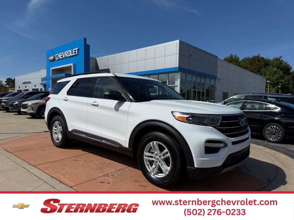 Oxford White 2023 Ford Explorer SUV / Crossover Rear-Wheel Drive Automatic