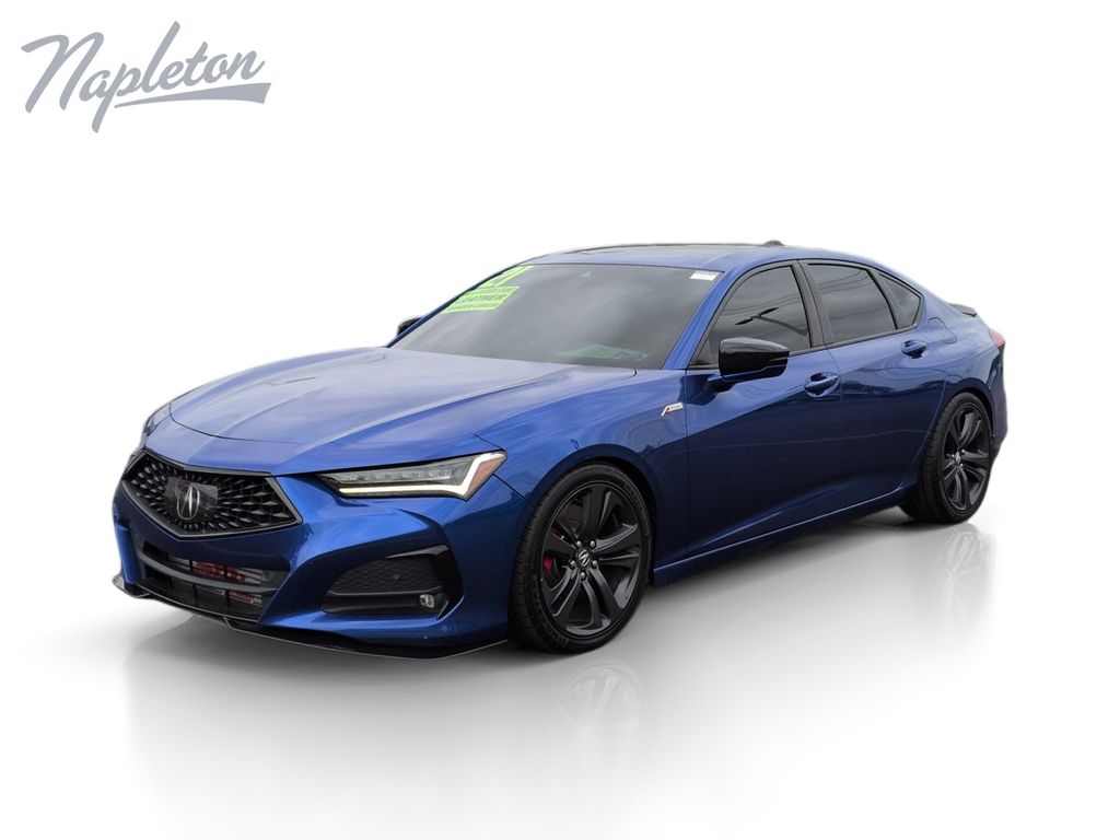 Apex Blue Pearl 2021 Acura TLX Sedan Front-Wheel Drive Automatic