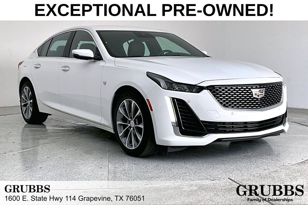 Summit White 2024 Cadillac CT5 Sedan Rear-Wheel Drive Automatic
