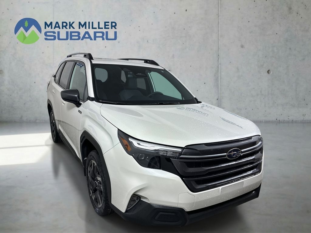 Crystal White Pearl 2026 Subaru Forester Hybrid Premium AWD SUV / Crossover All-Wheel Drive Continuously Variable Transmission