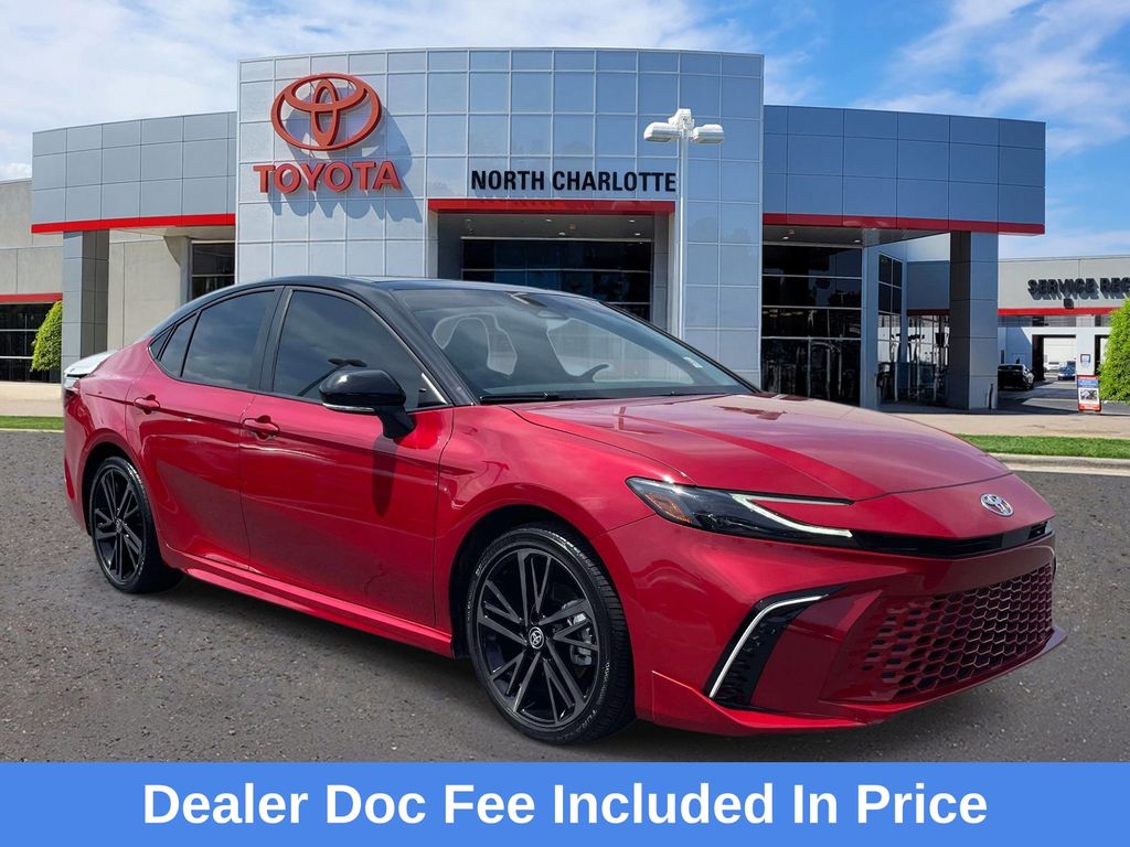 Supersonic Red/Midnight Black Metallic 2025 Toyota Camry XSE FWD Sedan Front-Wheel Drive Continuously Variable Transmission