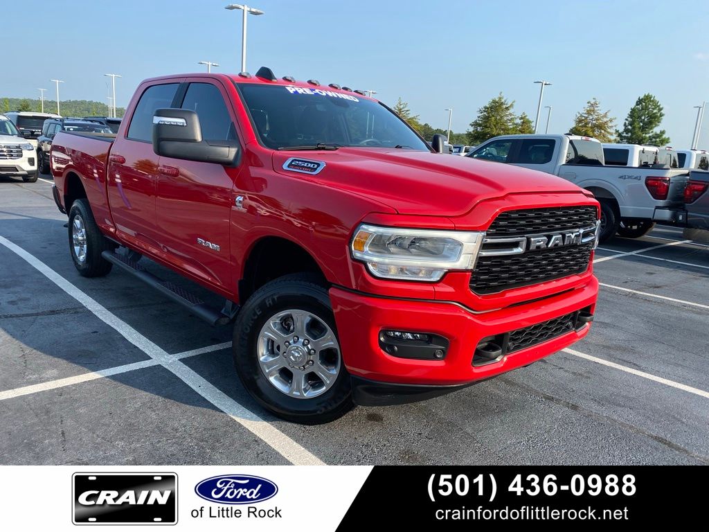Flame Red Clearcoat 2024 RAM 2500 Pickup Truck Four-Wheel Drive 6-Speed Automatic