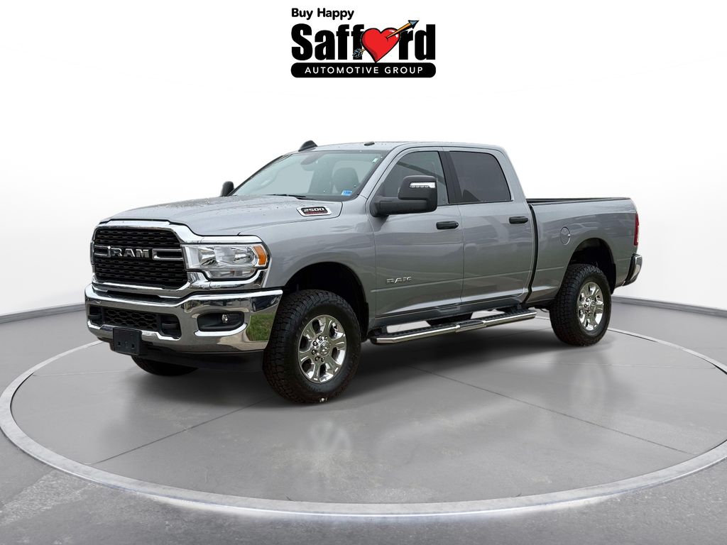 Billet Silver Metallic Clearcoat 2024 RAM 2500 Big Horn Crew Cab 4WD Pickup Truck Four-Wheel Drive 8-Speed Automatic