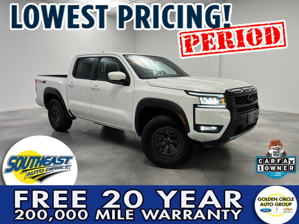 Glacier White 2026 Nissan Frontier Pickup Truck Four-Wheel Drive 9-Speed Automatic Overdrive