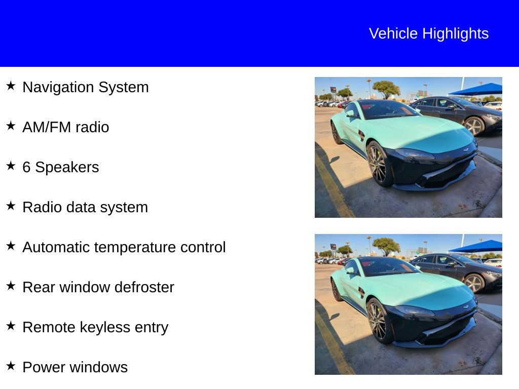 2020 Aston Martin Vantage Base 5