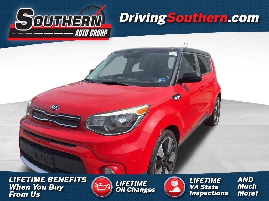 Inferno Red w/Black Roof 2018 Kia Soul + Wagon Front-Wheel Drive 6-Speed Automatic