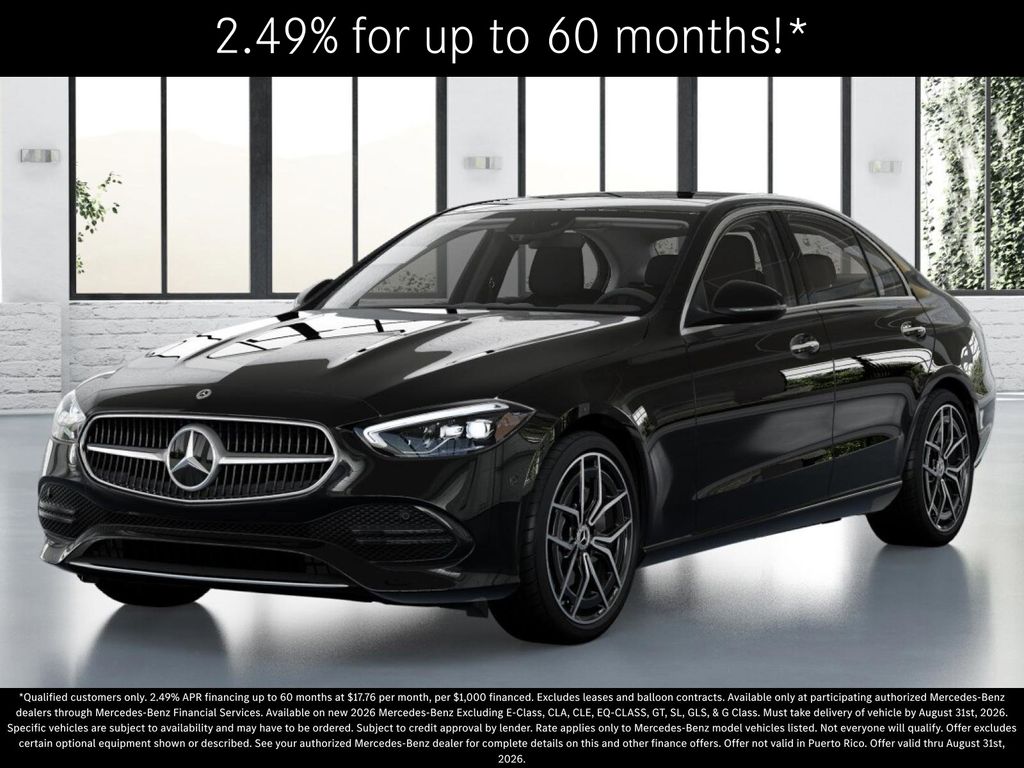 Black 2026 Mercedes-Benz C-Class Sedan All-Wheel Drive 9-Speed Automatic
