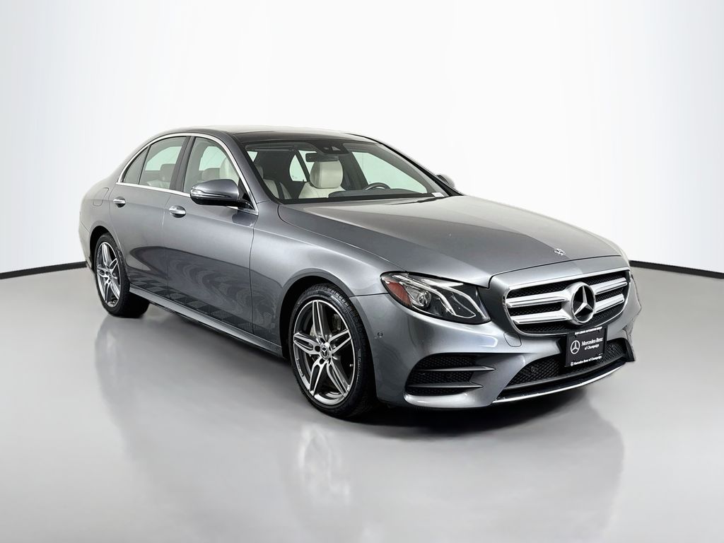 Gray Metallic 2018 Mercedes-Benz E-Class Sedan All-Wheel Drive 9-Speed Automatic