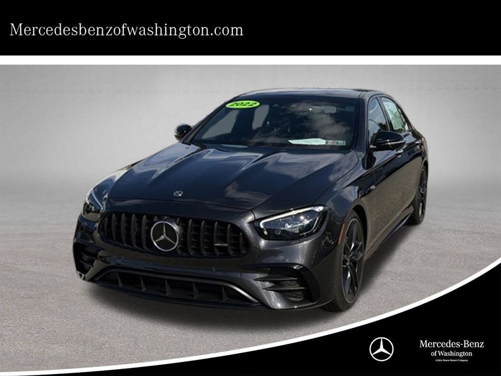 Graphite Gray Metallic 2022 Mercedes-Benz E-Class Sedan All-Wheel Drive 9-Speed Automatic