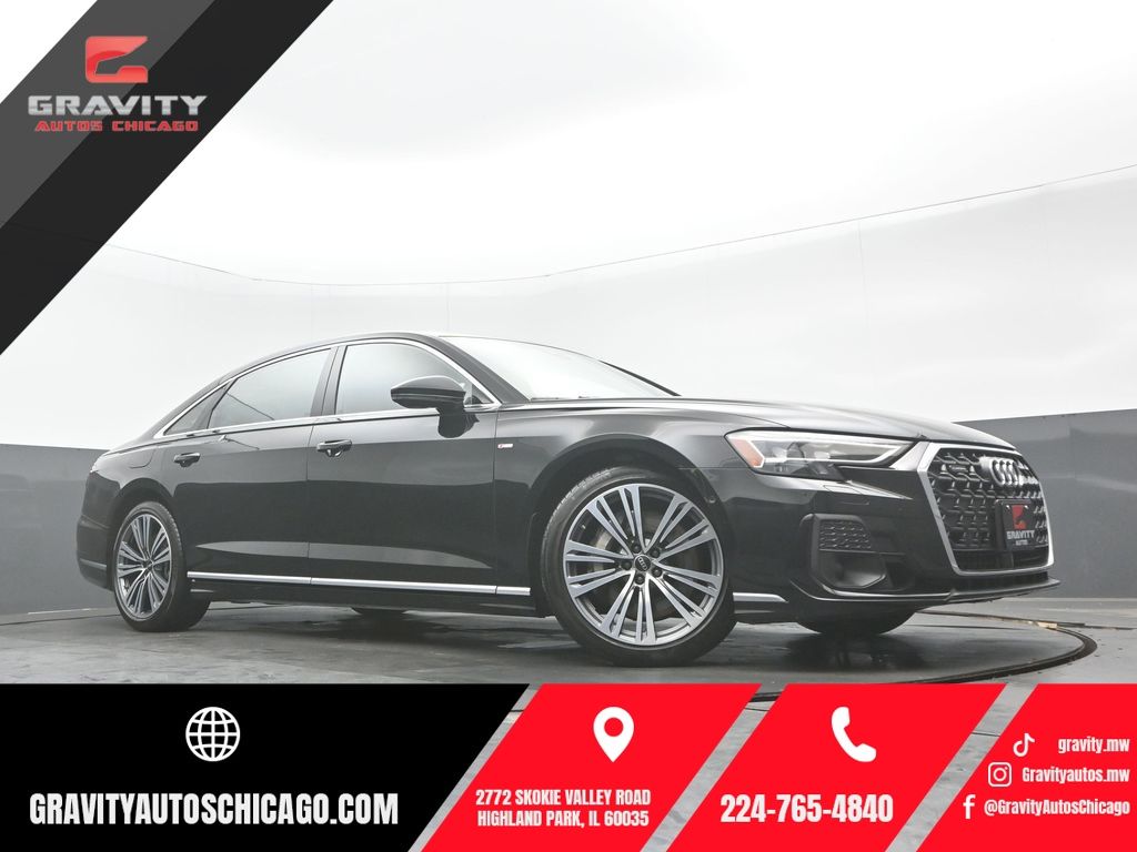 Mythos Black Metallic 2023 Audi A8 Sedan All-Wheel Drive 8-Speed Automatic