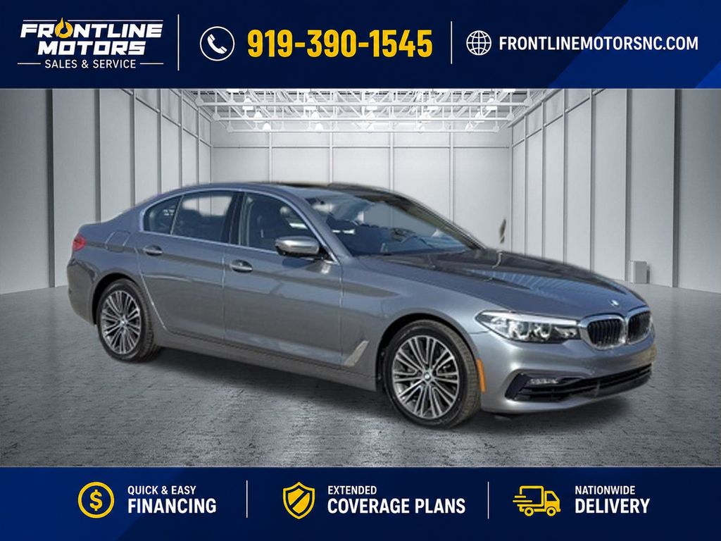 Glacier Silver Metallic 2018 BMW 5 Series Sedan All-Wheel Drive 8-Speed Automatic