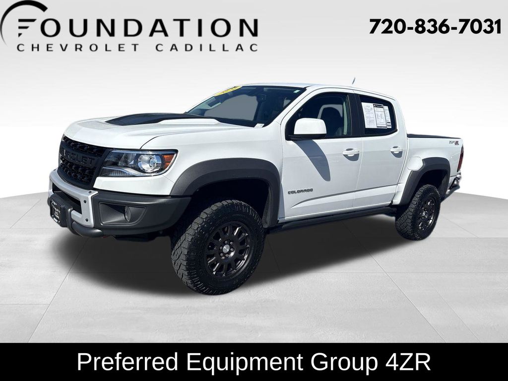 Summit White 2021 Chevrolet Colorado Pickup Truck Four-Wheel Drive 8-Speed Automatic