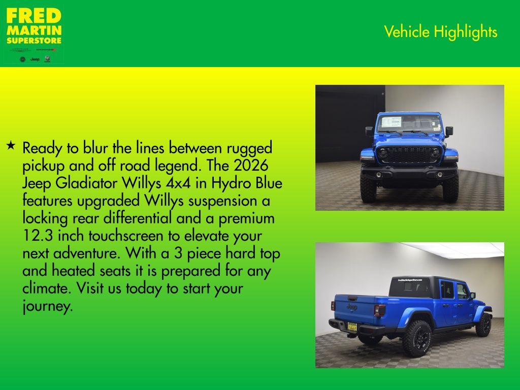 new 2026 Jeep Gladiator car, priced at $44,038