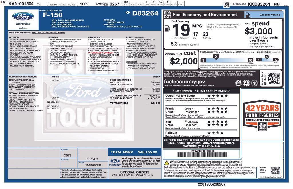 Certified Used 2019 White Ford XLT image 4