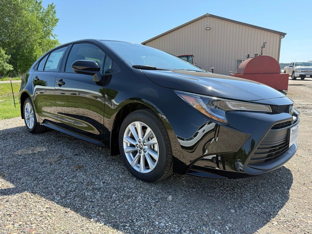 Midnight Black Metallic 2026 Toyota Corolla LE FWD Sedan Front-Wheel Drive Continuously Variable Transmission