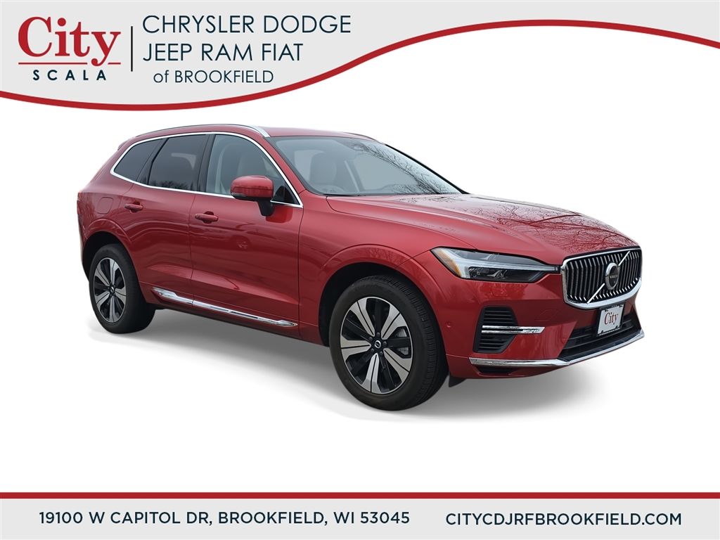 Fusion Red Metallic 2023 Volvo XC60 Recharge T8 Plus Bright Theme eAWD SUV / Crossover All-Wheel Drive Automatic