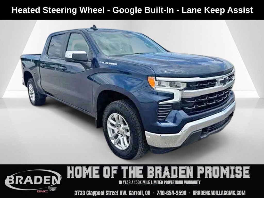 Northsky Blue Metallic 2023 Chevrolet Silverado 1500 Pickup Truck Four-Wheel Drive 8-Speed Automatic
