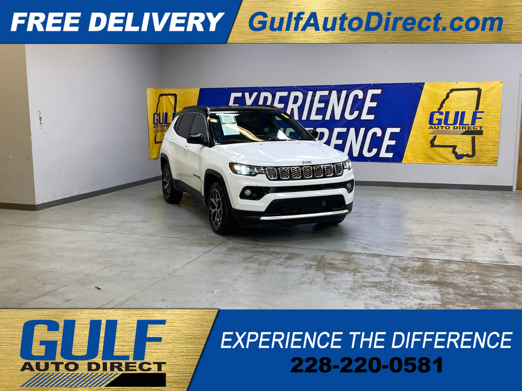 Bright White Clearcoat 2025 Jeep Compass Limited 4WD SUV / Crossover Four-Wheel Drive 8-Speed Automatic