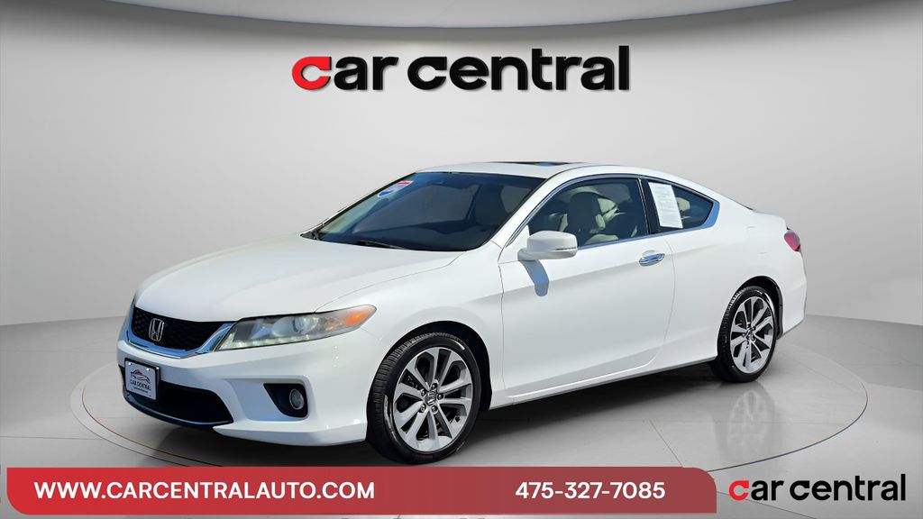 White 2014 Honda Accord Coupe Coupe Front-Wheel Drive 6-Speed Automatic