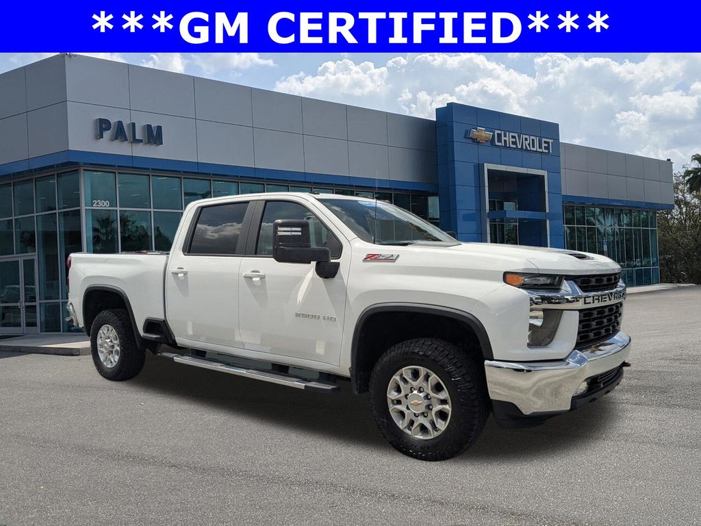 Summit White 2021 Chevrolet Silverado 2500HD LT Crew Cab 4WD Pickup Truck Four-Wheel Drive 6-Speed Automatic