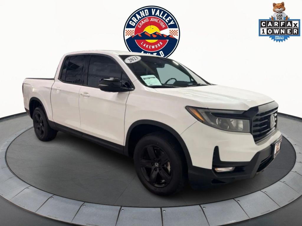 Platinum White Pearl 2023 Honda Ridgeline Pickup Truck All-Wheel Drive Automatic