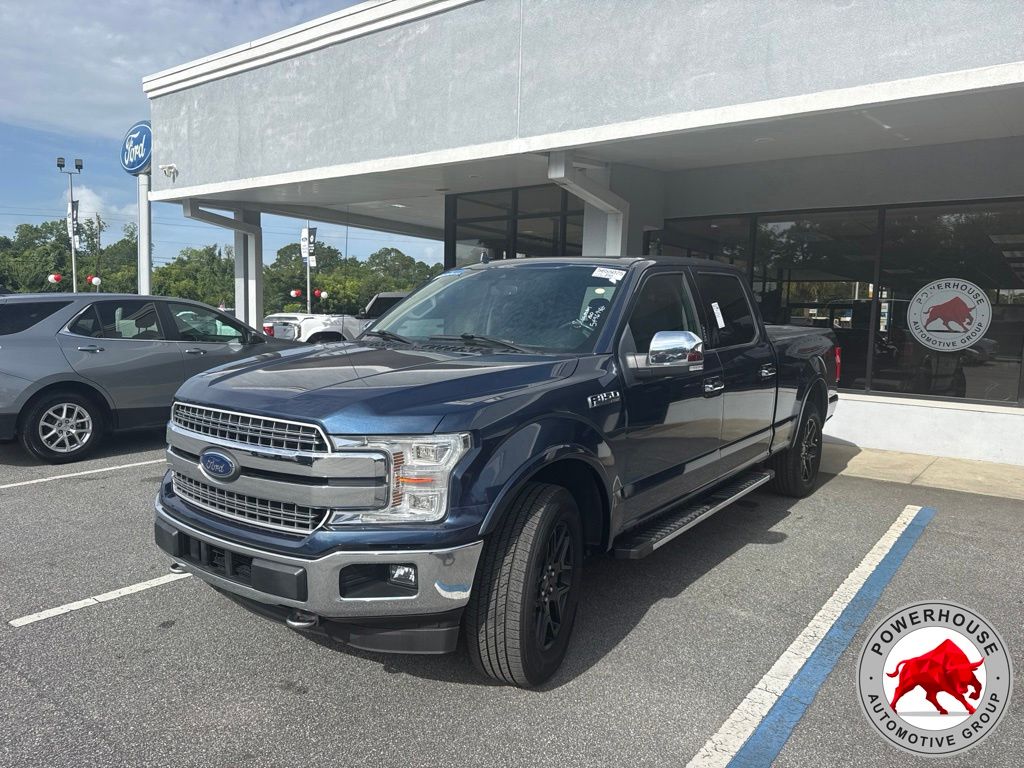 Blue 2018 Ford F-150 Pickup Truck Four-Wheel Drive Automatic