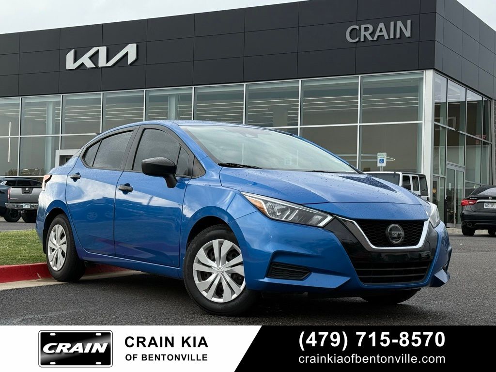Electric Blue Metallic 2021 Nissan Versa S FWD Sedan Front-Wheel Drive Continuously Variable Transmission