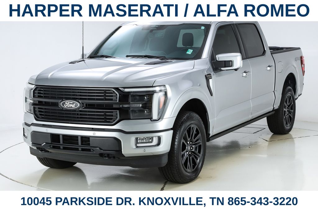 Iconic Silver Metallic 2025 Ford F-150 Platinum SuperCrew 4WD Pickup Truck Four-Wheel Drive Automatic