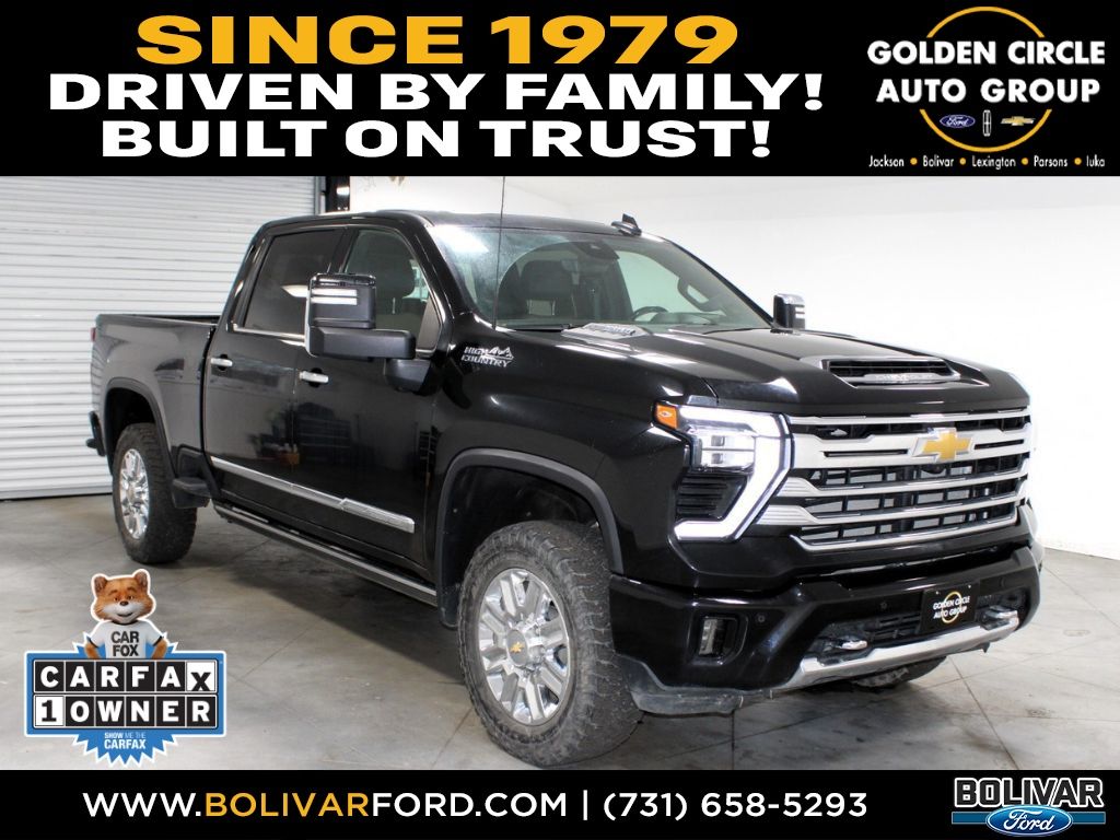 Black 2024 Chevrolet Silverado 2500HD High Country Crew Cab 4WD Pickup Truck Four-Wheel Drive Automatic