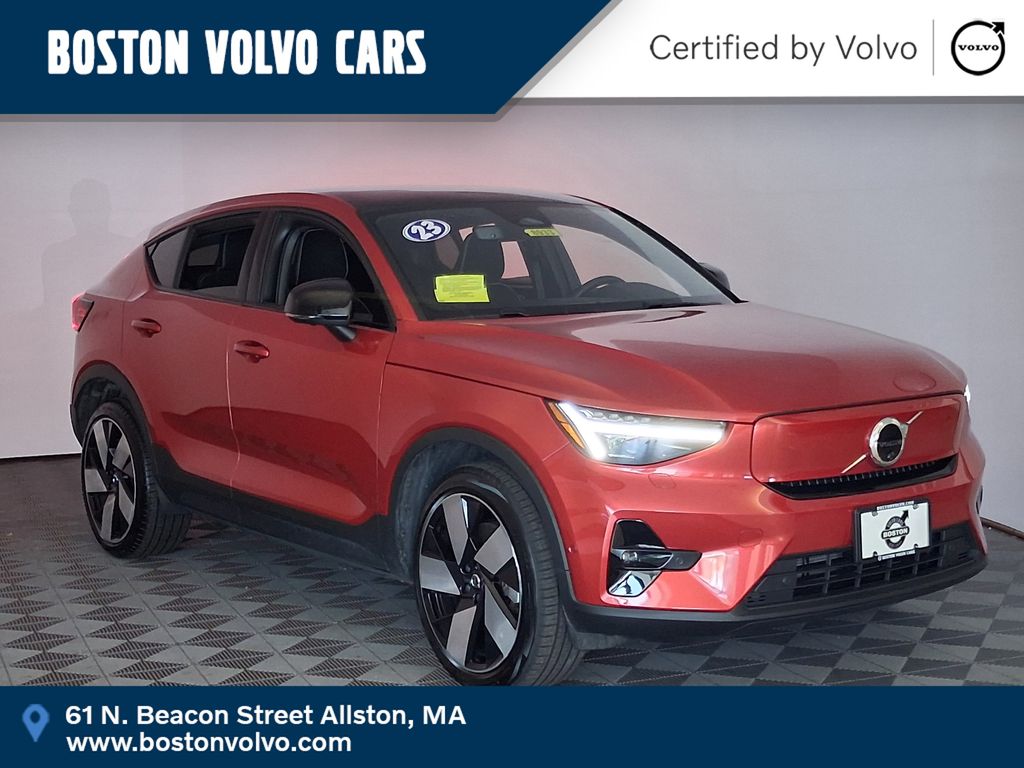 Fusion Red Metallic 2023 Volvo C40 Recharge Twin Ultimate eAWD SUV / Crossover All-Wheel Drive 1-Speed Automatic