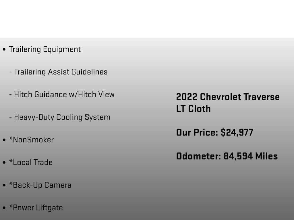 2022 Chevrolet Traverse LT Black at Carlisle Cadillac Buick GMC
