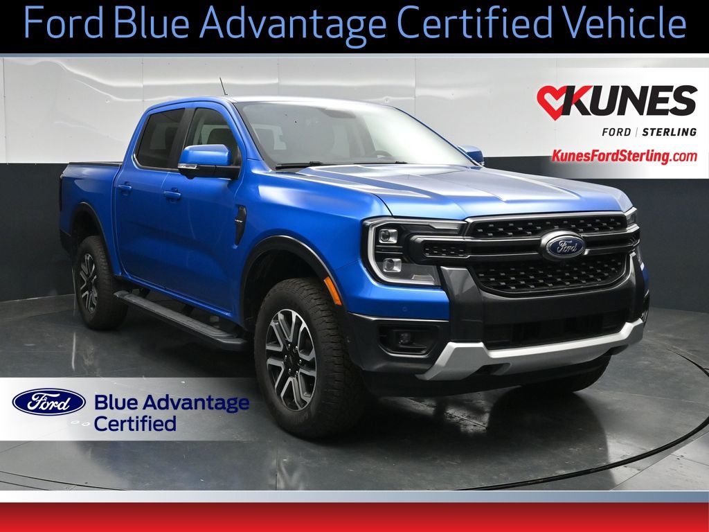 Velocity Blue Metallic 2024 Ford Ranger Pickup Truck Four-Wheel Drive Automatic