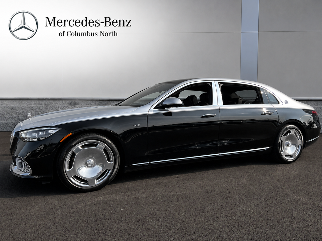 Cirrus Silver/Obsidian Black 2024 Mercedes-Benz S-Class Sedan All-Wheel Drive 9-Speed Automatic