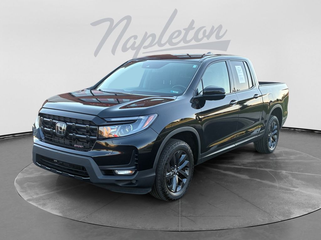 Crystal Black Pearl 2024 Honda Ridgeline Pickup Truck All-Wheel Drive 9-Speed Automatic