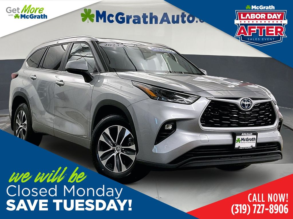 Celestial Silver Metallic 2023 Toyota Highlander Hybrid SUV / Crossover All-Wheel Drive Continuously Variable Transmission