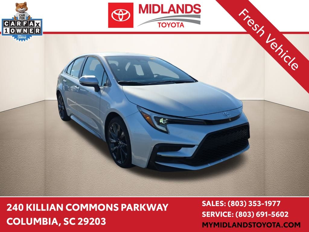 Classic Silver Metallic 2024 Toyota Corolla SE FWD Sedan Front-Wheel Drive Continuously Variable Transmission