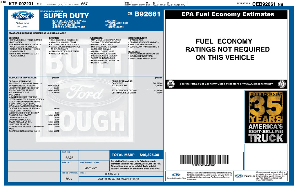 2012 Ford F-350 Super Duty XLT
