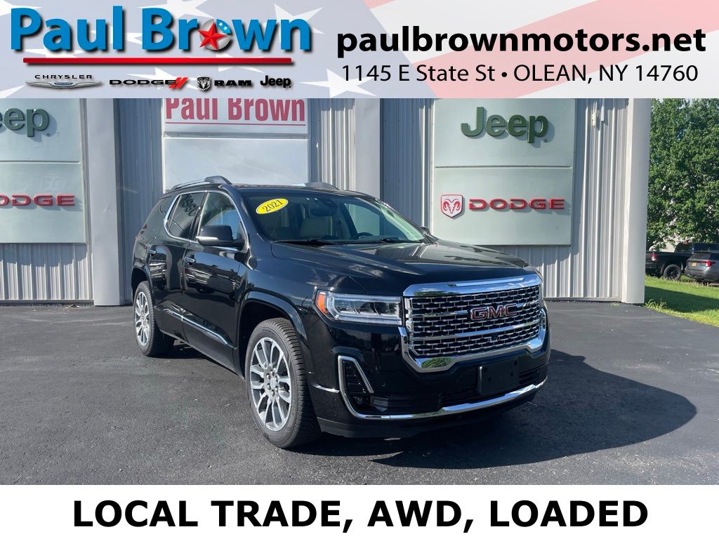 Black (Ebony Twilight Metallic) 2021 GMC Acadia Denali AWD SUV / Crossover Four-Wheel Drive 9-Speed Automatic