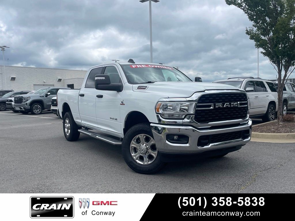 Bright White Clearcoat 2023 RAM 2500 Pickup Truck Four-Wheel Drive 6-Speed Automatic