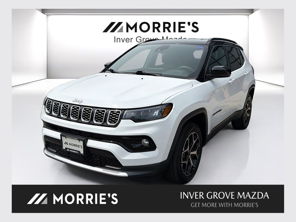 Bright White Clearcoat 2025 Jeep Compass SUV / Crossover Four-Wheel Drive 8-Speed Automatic