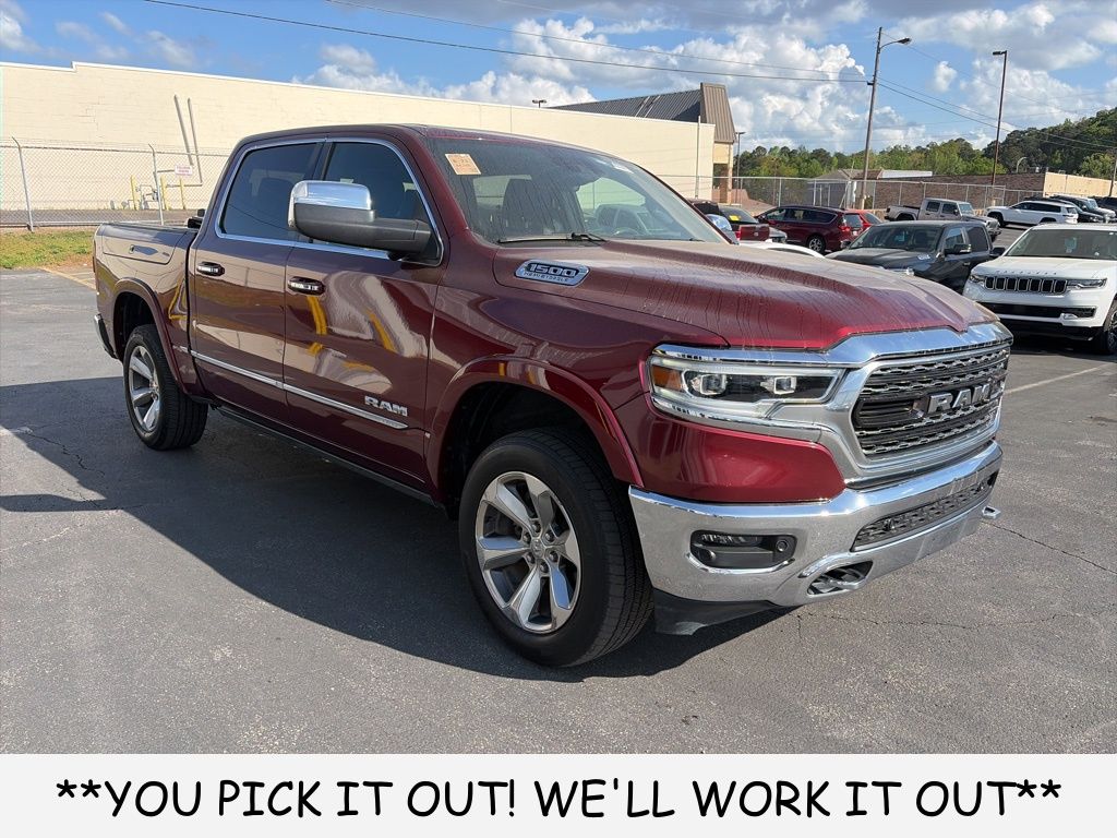 Delmonico Red Pearlcoat 2021 RAM 1500 Limited Crew Cab 4WD Pickup Truck Four-Wheel Drive 8-Speed Automatic