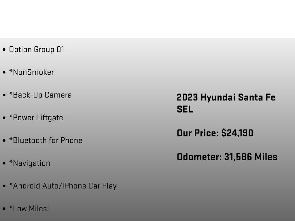 2023 Hyundai Santa Fe SEL Silver at Phil Fitts Ford