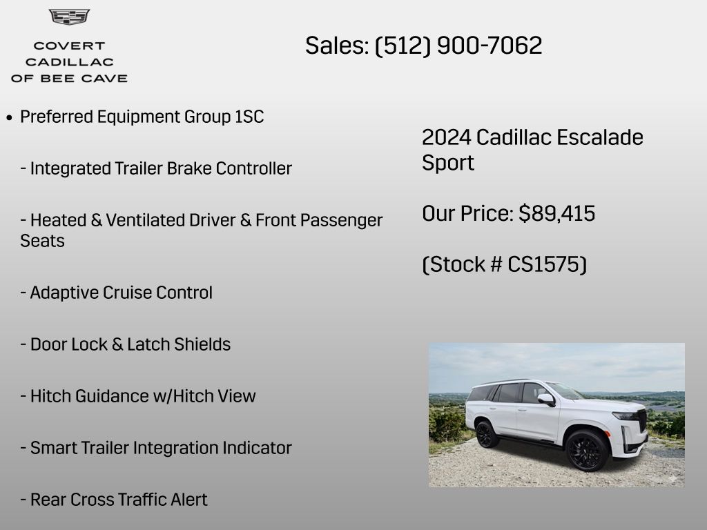 Used Car 2024 Cadillac Escalade  Sport For Sale Under $90,000 In Austin, Texas