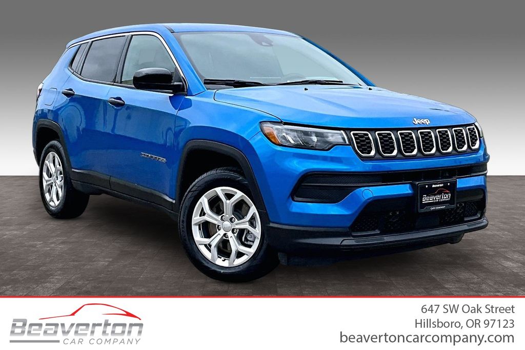 Hydro Blue Pearlcoat 2024 Jeep Compass SUV / Crossover Four-Wheel Drive 8-Speed Automatic