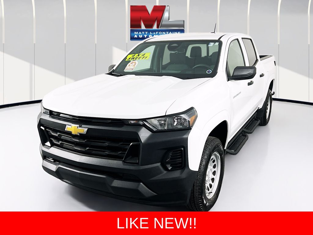 Summit White 2026 Chevrolet Colorado Work Truck Crew Cab 4WD Pickup Truck Four-Wheel Drive 8-Speed Automatic
