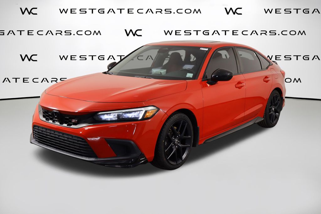 Red 2022 Honda Civic Sedan Front-Wheel Drive 6-Speed Manual